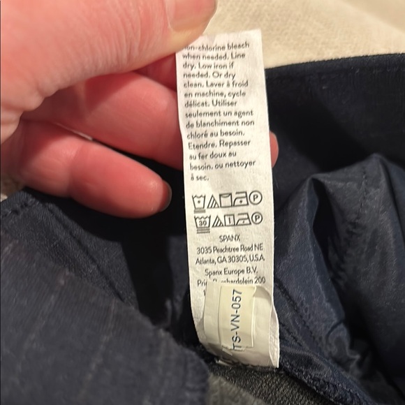 NWT SPANX Blue and Gray Ponte Perfect Pant Wide Leg Trousers Medium - Picture 9 of 9